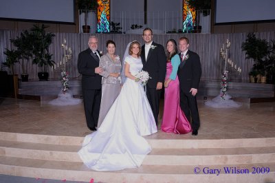 Sherbondy-Dooley/Bride & Groom with Bride's Father, Stepmother, Sister and Brother