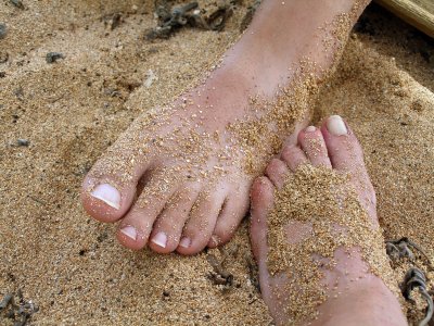 sandy feet