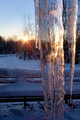 Sunrise from Behind the Giant Icicle