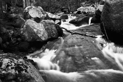 Water Rushing Over Rock in Jordan Stream