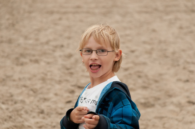 Checking out beach upon arrival