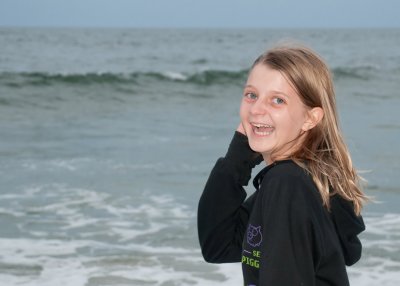 Checking out beach upon arrival