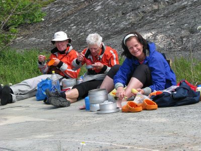 Bosse, Peggy och Ewa vid St Vinduskret