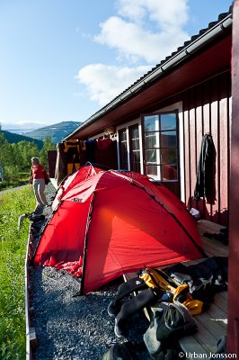 Tlttorkning vid Klippens stugby, Hemavan