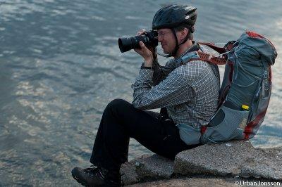 Vr landbaserade actionfotograf som cyklade runt stan & pltade oss