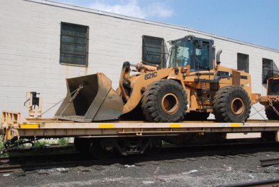 Flat car bulldozers 2.JPG