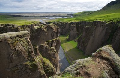 Canyon with Lava Field