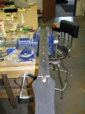 Day 4 - Neck After Gluing In Fret Markers