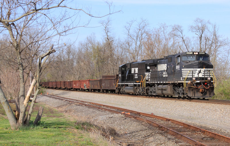 NS 143 at Burgin, KY..another GE with funky number boards 