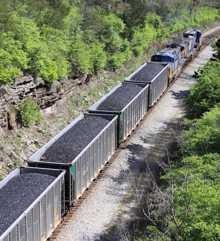 NS 70K is shoving the loads into the KU power plant at Brown