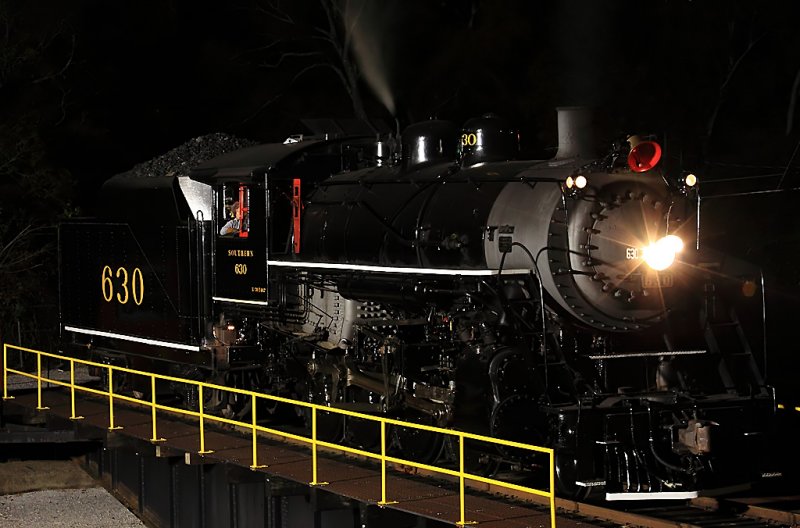 Southern 630 on the turntable at East Chattanooga