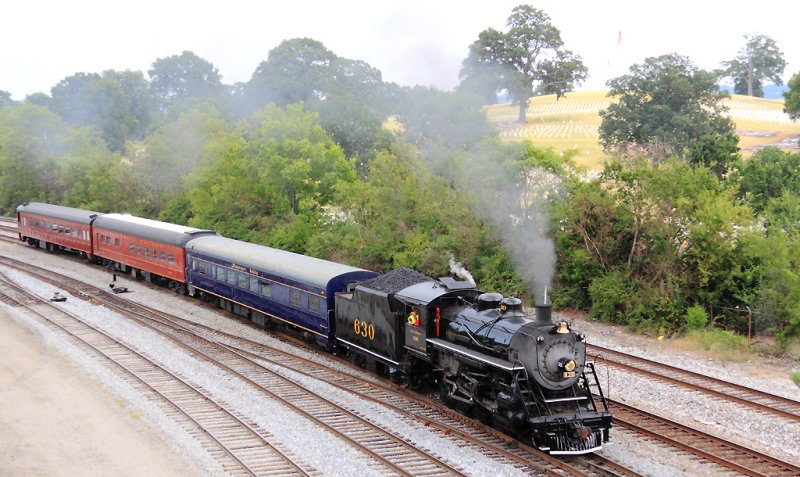 630 passes the National Cemetery near downtown