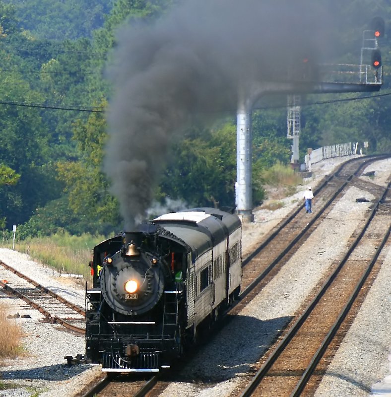 630 coming off the mainline getting ready to back down to Grand Junction after Inaugrual run