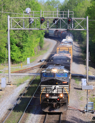 NS 111 under the intermediate signals at Southern States 