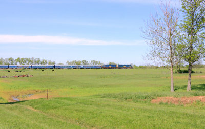 The inbound CSX Derby train (Deadhead) rolls through Shelby County, on the way to Louisville