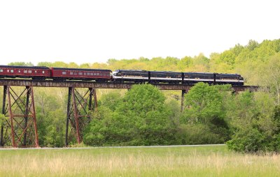 NS 955, the outbound KY Derby OCS, crosses Pope Lick in the late afternoon 