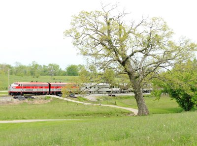 The Corman Derby train near Shelbyville 