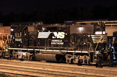NS  #5020  spends the night in the East yard at Danville 