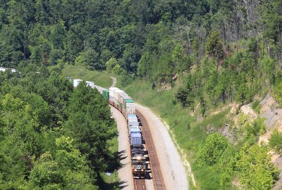 NS 229, the queen of the fleet is making track speed up the hill at Keno 