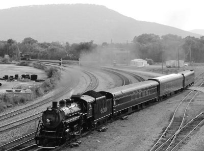 After turning on the wye at CT Tower, 630 heads to Debutts yard to spend the night