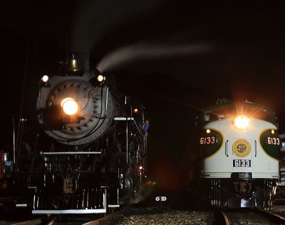 630 and Southern 6133 at the TVRM night photo shoot