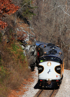 Winding along the river bluffs at Alexander 