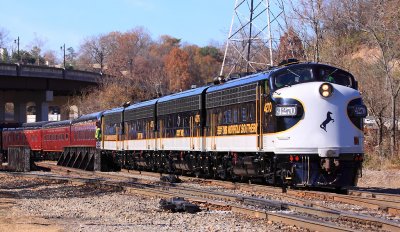 Turning on the Biltmore wye at Asheville 