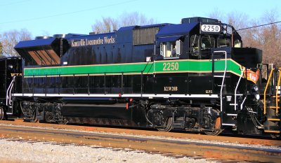 KLWX 2250, the new Green rebuild from the Knoxville Locomotive works  