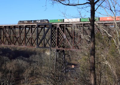 NS 295 crosses the Kentucky River Valley, seen from the North side of High Bridge 