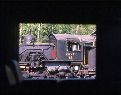 M&NF #12, as seen from the cab of Baldwin #1200