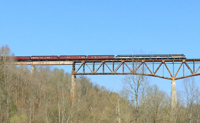 The Blue Ribbon Special crosses the New River Valley 