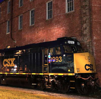 CSX 9993 and the Derby Train, tied up on the F&C spur  at Frankfort 