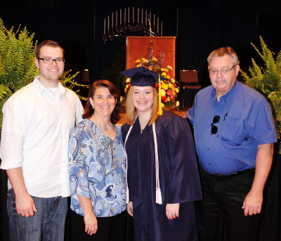 The Williams family at Sarahs graduation 
