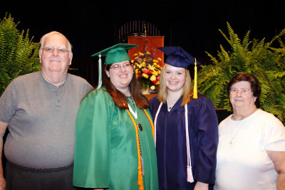 Dad, Lindsay, Sarah and Mom at graduation 