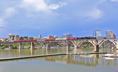 21st Century  steam and the Knoxville Skyline 