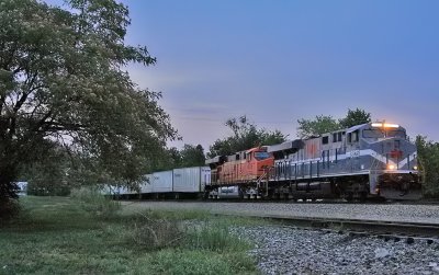 NS 8025, the MGA heritage engine, leads NS 251 South at Burgin 