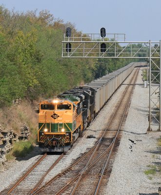 With a Louisville crew on board, 77J gets on the move at North Wye 