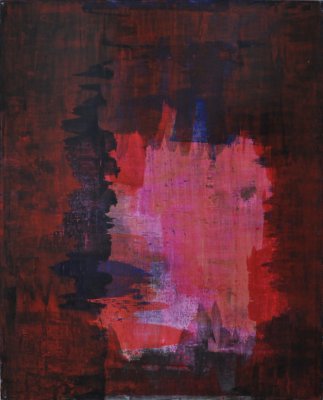 acrylique et terres sur toile, marouflée sur bois, 40x50 tryptique III, 2011