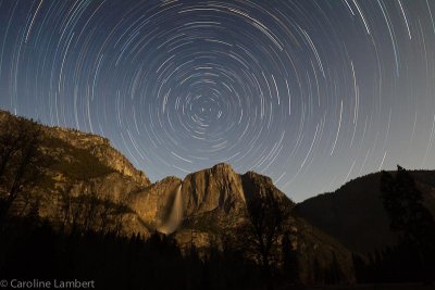 Star Trails over Yosemite Falls