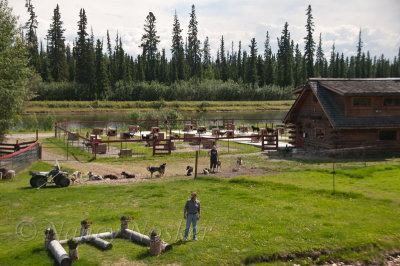 Sled dog kennel of Susan Butcher