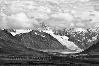 West Fork Glacier  b/w