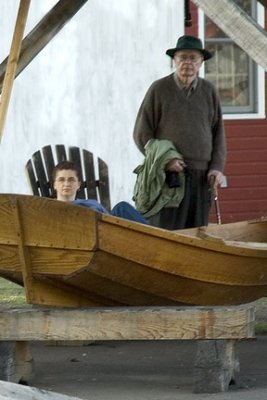 American Gothic in a boat yard