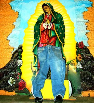 The Virgin Mary In Blue Jeans, With Roses and Shoes * Traveller
