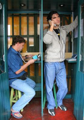 Phoning Home....(Americans In Lima, Peru)   * Traveller