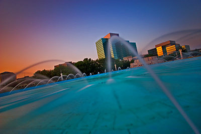 8th Place Friendship Fountain at Dawn by Bruce Jones