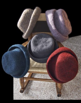 Five Felted Hats