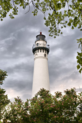 Wind Point Lighthouse, Spring Storm Passing