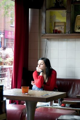 Girl in a Cafe