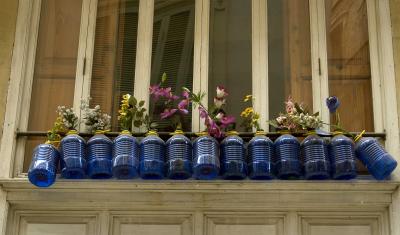 13 Water bottles with flowers