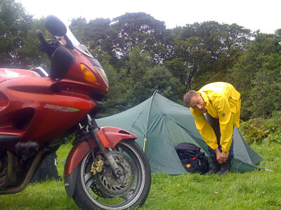 Deauville and me, camping in Wales